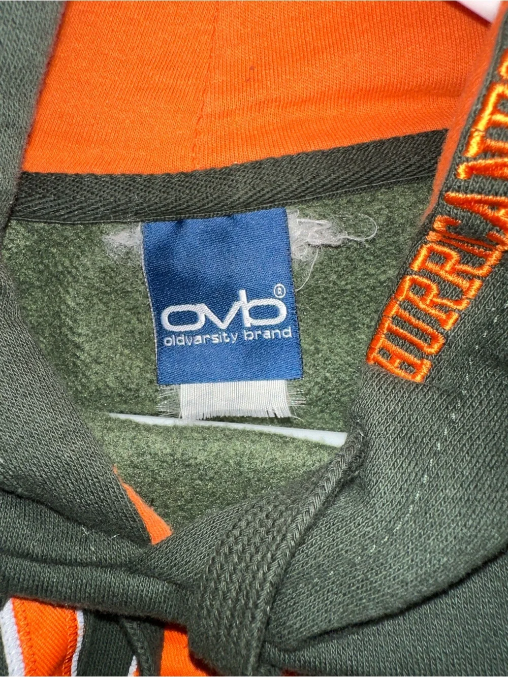 Old Varsity Brand adjustable pictured hood